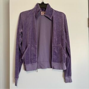 Juicy Couture - Women’s (L) Vintage Y2K Dusty Purple Velour Zip Jacket